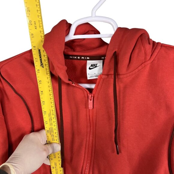 Nike Air Womens M Crimson Tracksuit Cropped Hoodie Joggers Athletic Lounge Set - Picture 11 of 16